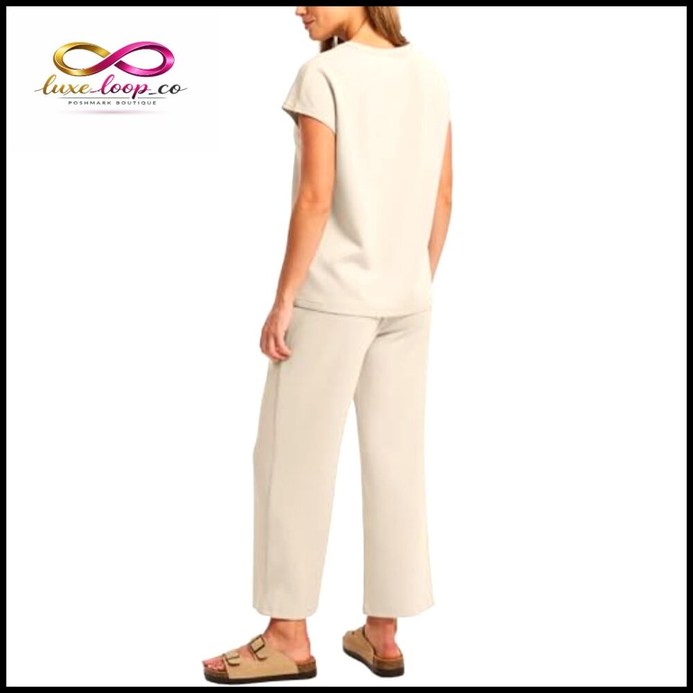 Medium Polyester Blend Two Piece Set Cap Sleeve T… - image 5